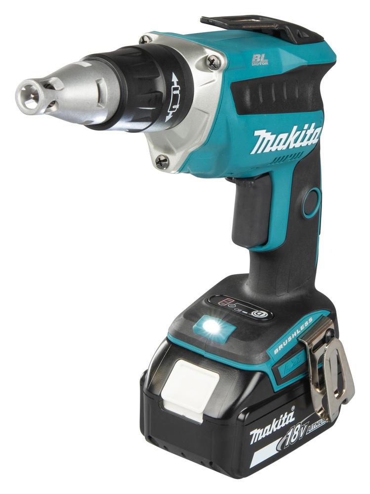 Vidator për Gipskarton me Bateri Makita DFS452Z, 18V, Brushless, 4000rpm, 1/4" - Blu/Zezë