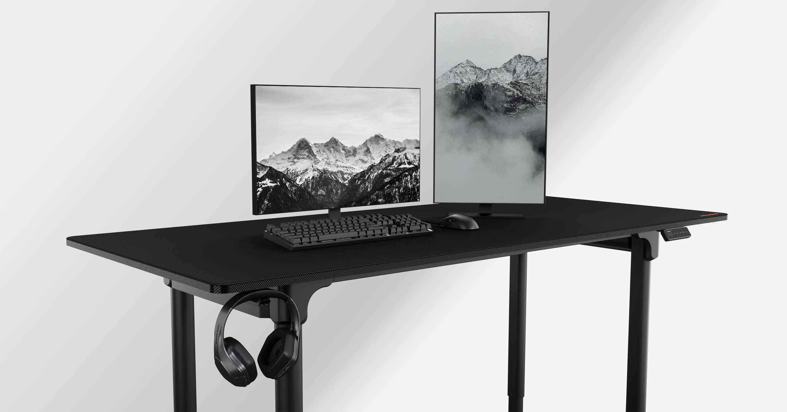 Tavolinë Gaming COUGAR E-Grav 180 / 180 x 80 cm / Carbon Fiber - Bardhë