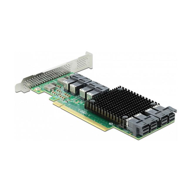 Kartë Zgjerimi PCI Express Delock 90504 / PCIe 3.0 x16 / 8x SFF-8643 / NVMe / Low Profile / Broadcom PEX8749 / 32Gbps - 3