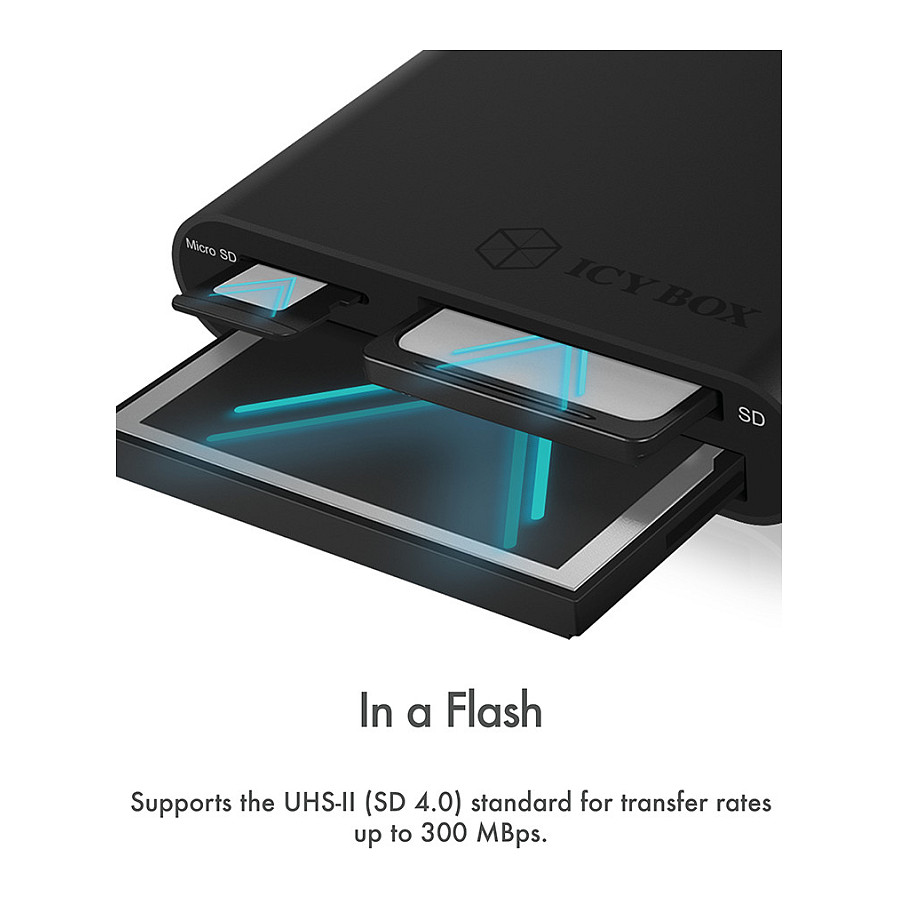 Lexues Kartash USB 3.0 ICY BOX IB‑CR301‑U3 / SD + MicroSD + CF - 5