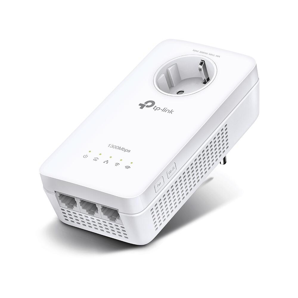 TP-Link Powerline Adapter TL-WPA8631P / AV1300 / AC1200 / Gigabit / Wi-Fi Dual-Band / Prizë e integruar – Bardhë