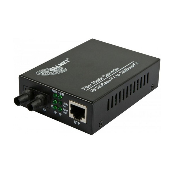 Switch ALLNET ALL-MC107-ST-MM Media Converter – 10/100Base-TX to 100Base-FX, Multimode, ST Fiber Connector - 1