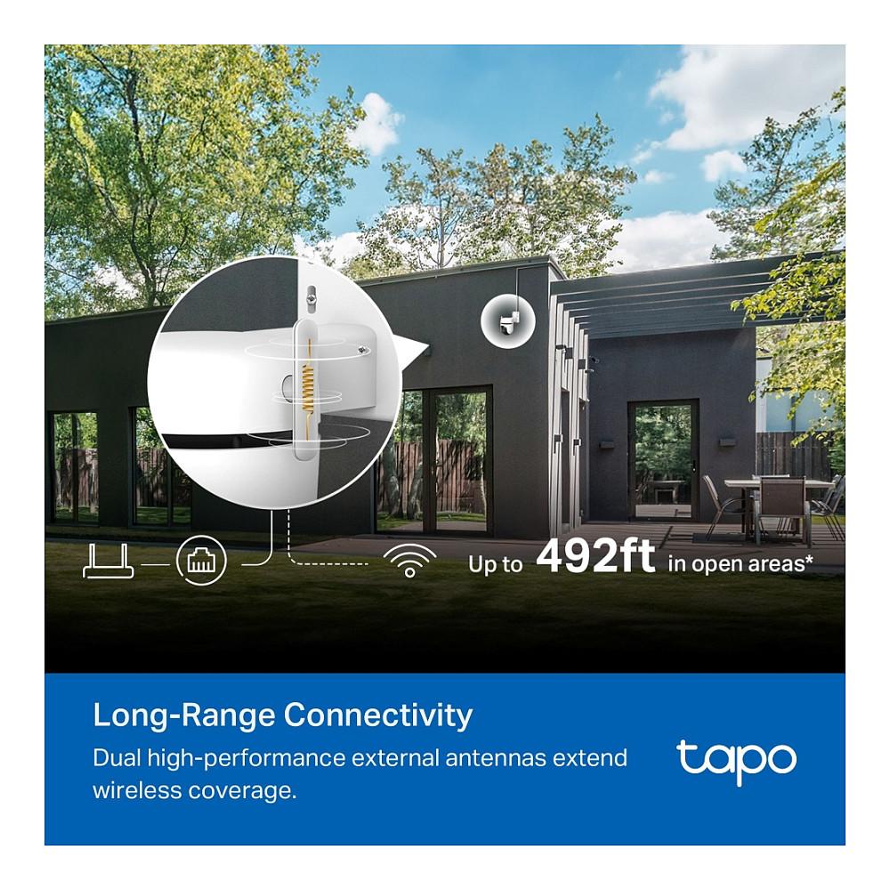 Kamerë Sigurie IP CCTV TP-Link Tapo C530WS, 3K 5MP, 3.2 mm, 88.4°, Wi-Fi 2.4 GHz, Pan & Tilt 360°, IR 30 m, Color Night Vision, Audio 2-Drejtimësh, IP66 - Bardhë - 10