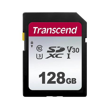 Kartë Memorie Transcend 300S, SDXC, 128GB, UHS-I, Class 10, U1, 100MB/s - Zezë