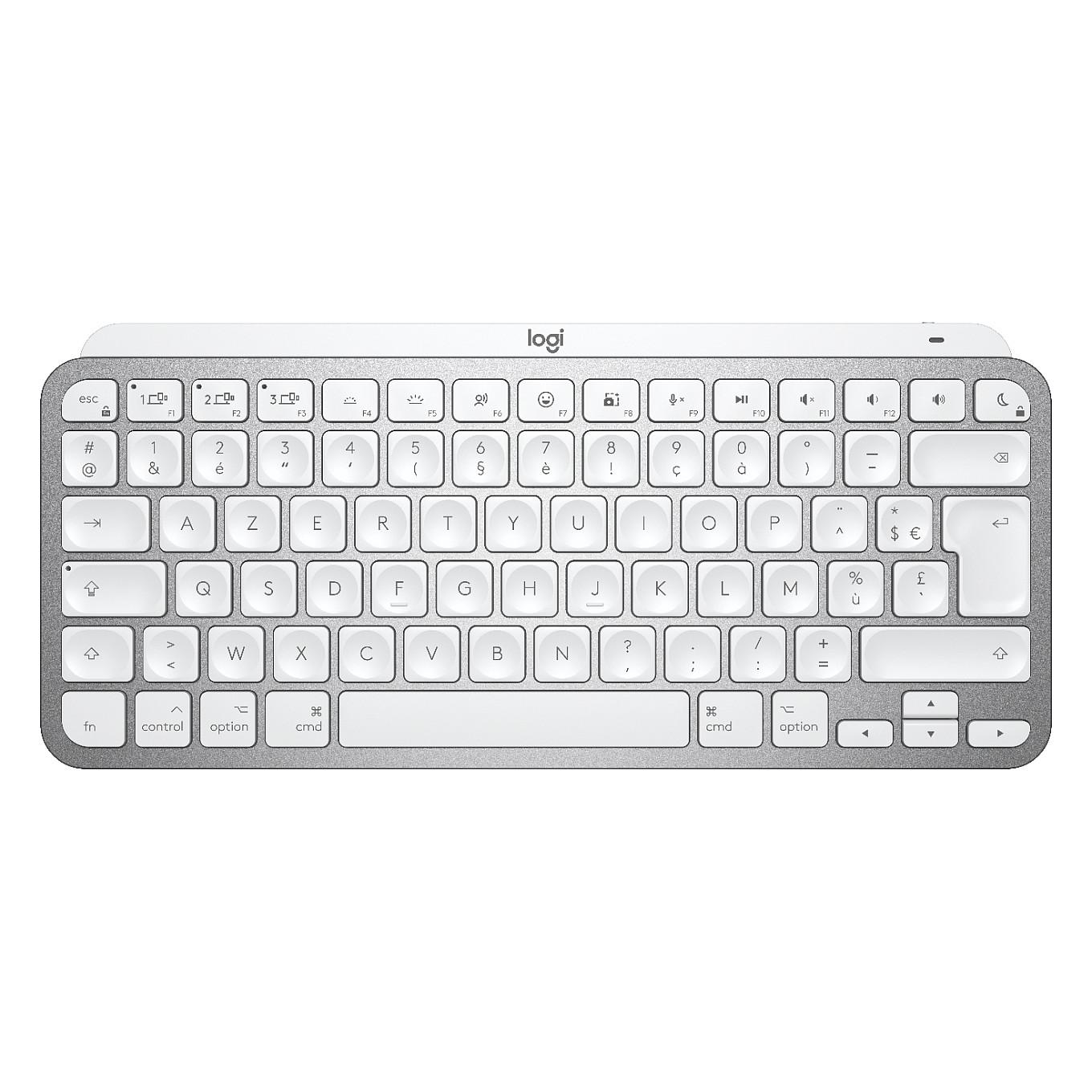 Tastierë pa kabllo Logitech MX Keys Mini for Mac / Bluetooth / AZERTY (FR) / Mini / Smart Illumination / 79 Taste / Scissor – Gri e çelët - 1