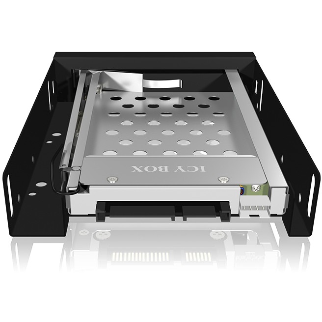 Aksesorë për disqe Hot-Swap Frame: 1× 2.5" SATA to 1× SATA host, trayless design, for 3.5" drive bay – ICY BOX - 4