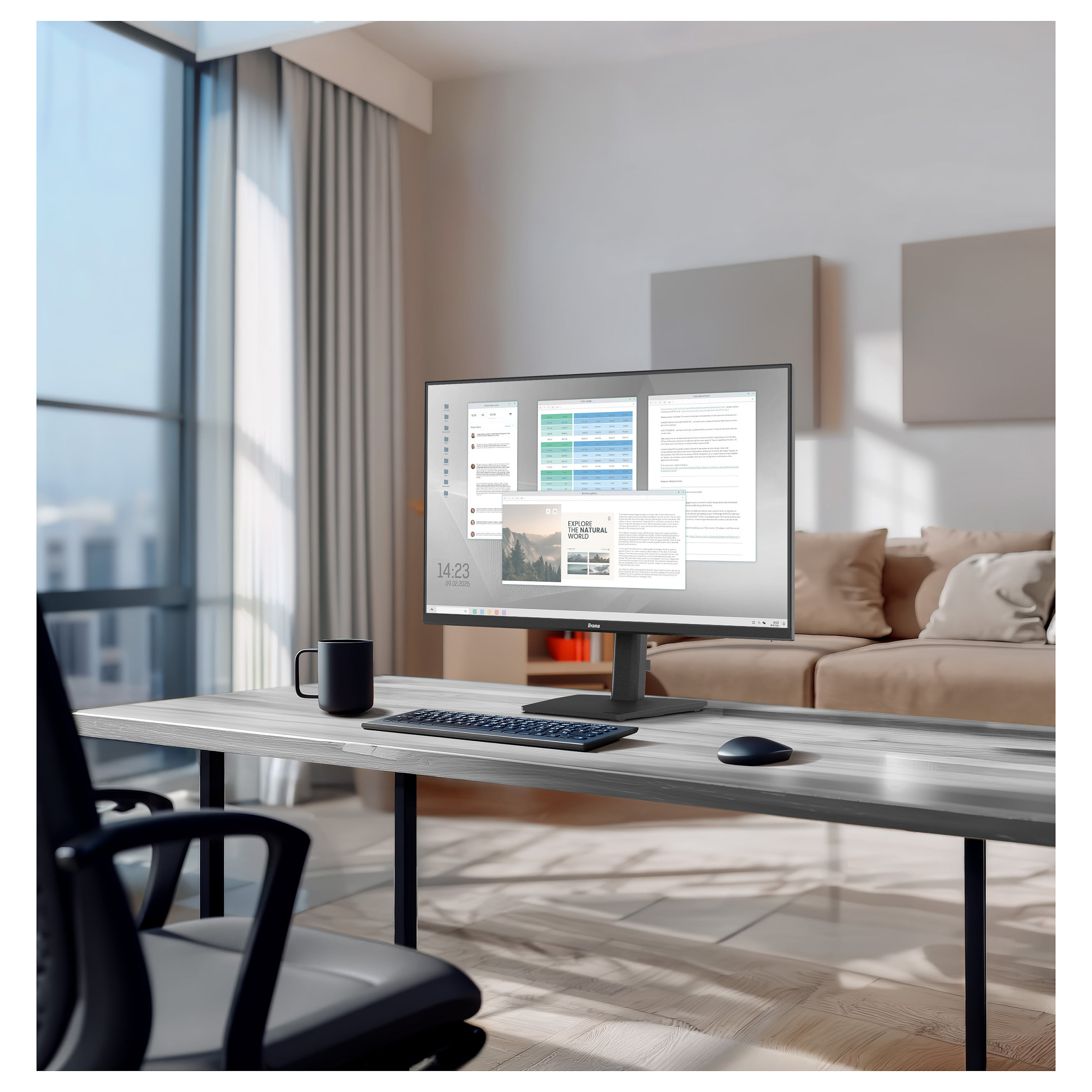Monitor iiyama ProLite XB2793QSU-B1 / 27"/ Quad HD IPS / LED / 75Hz / 1ms / HDMI+USB+DP - Zezë - 2