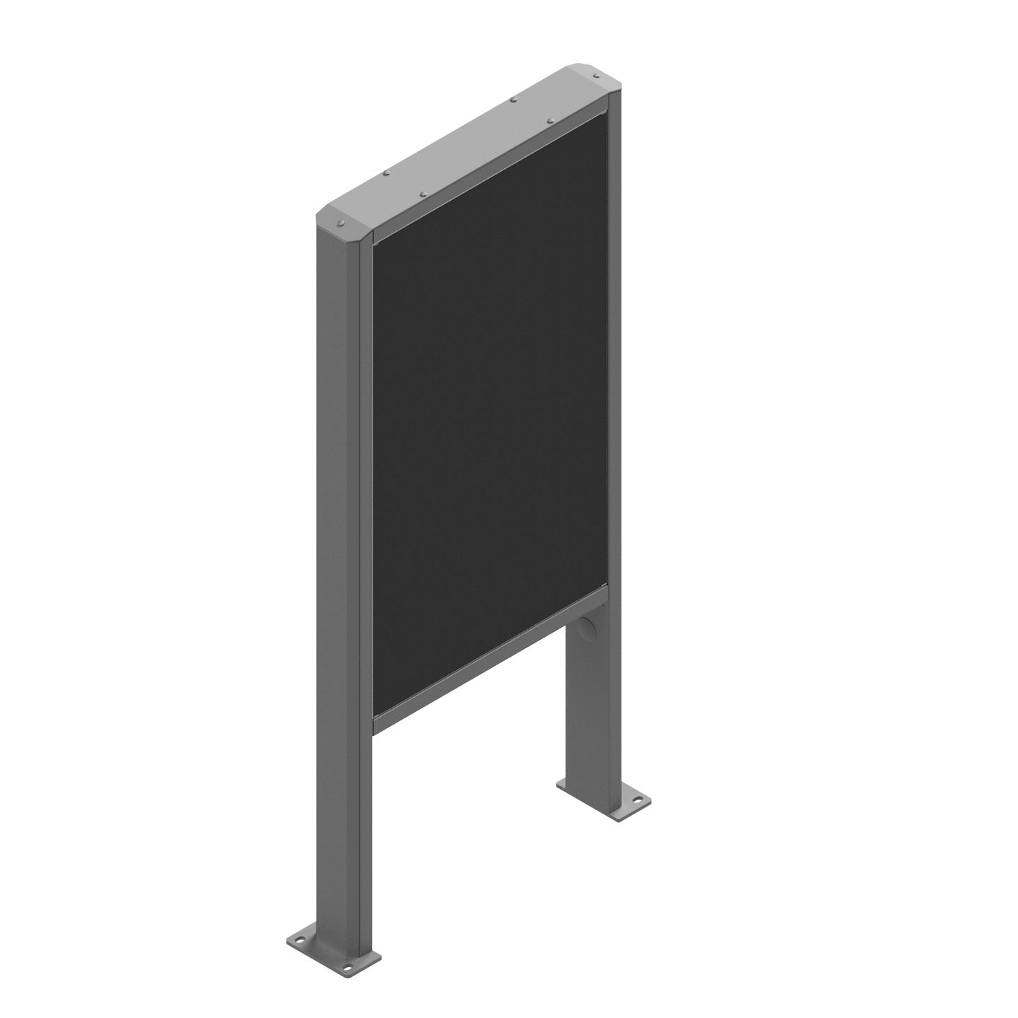 Mbajtëse për Ekran EDBAK POK101 / 1 Ekran / deri 75" / deri 80kg / Montim në Dysheme / Orientim Portret - Zezë - 2