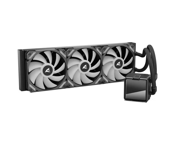 Ftohës për Procesor Sharkoon S60 ARGB / AIO Liquid Cooler / 360mm Radiator / 3×120mm ARGB PWM Fans – Zezë