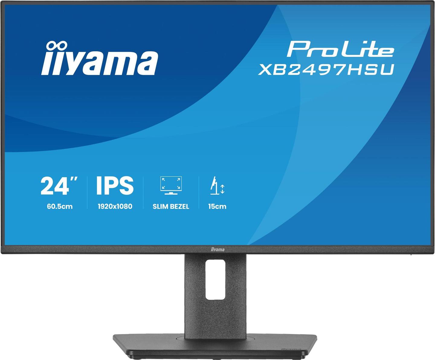 Monitor iiyama ProLite XB2497HSU-B1 / 23.8" / Full HD IPS / 120Hz / 4ms / HDMI+DisplayPort - Zezë - 1
