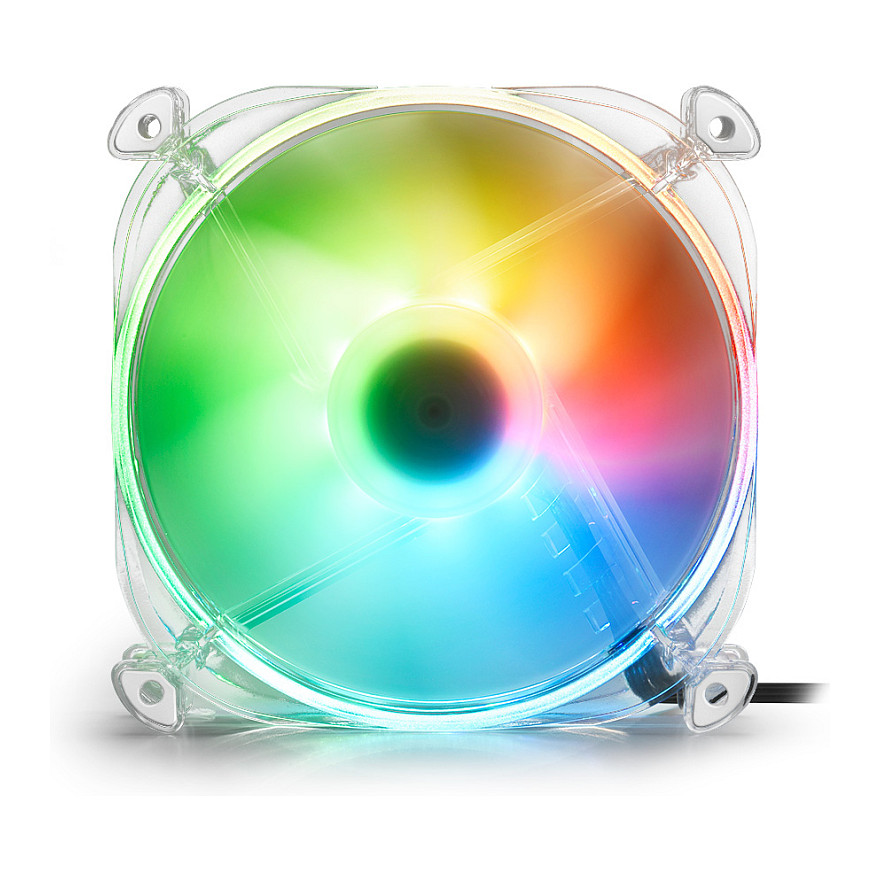 Ftohës për Kasë 120mm Sharkoon SHARK Disc PWM RGB Fan – Transparent - 4