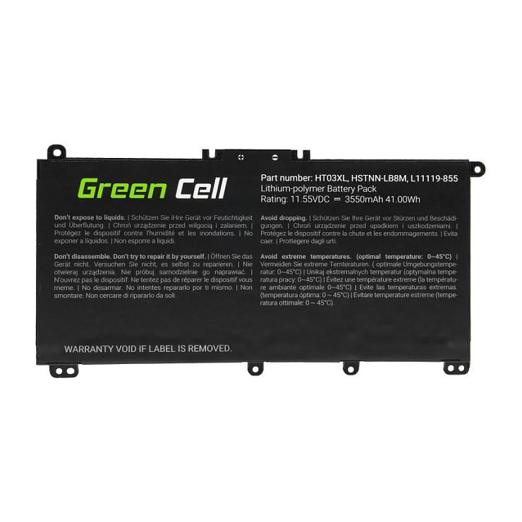 Bateri Green Cell HP163, 11.55V, 3400mAh, Li-Polymer, për HP - Zezë - 4