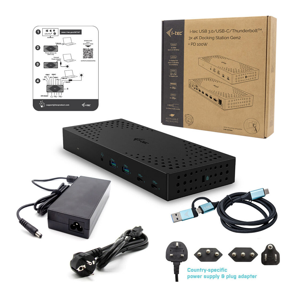 DockingStation I-TEC Thunderbolt 14-in-1 USB-C/ 100W PD - 14