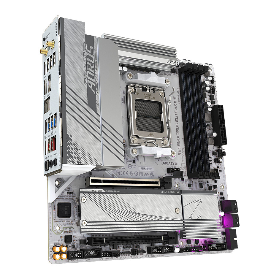 Pllakë Amë Gigabyte B650M A ELITE AX ICE DDR5 mATX - 3