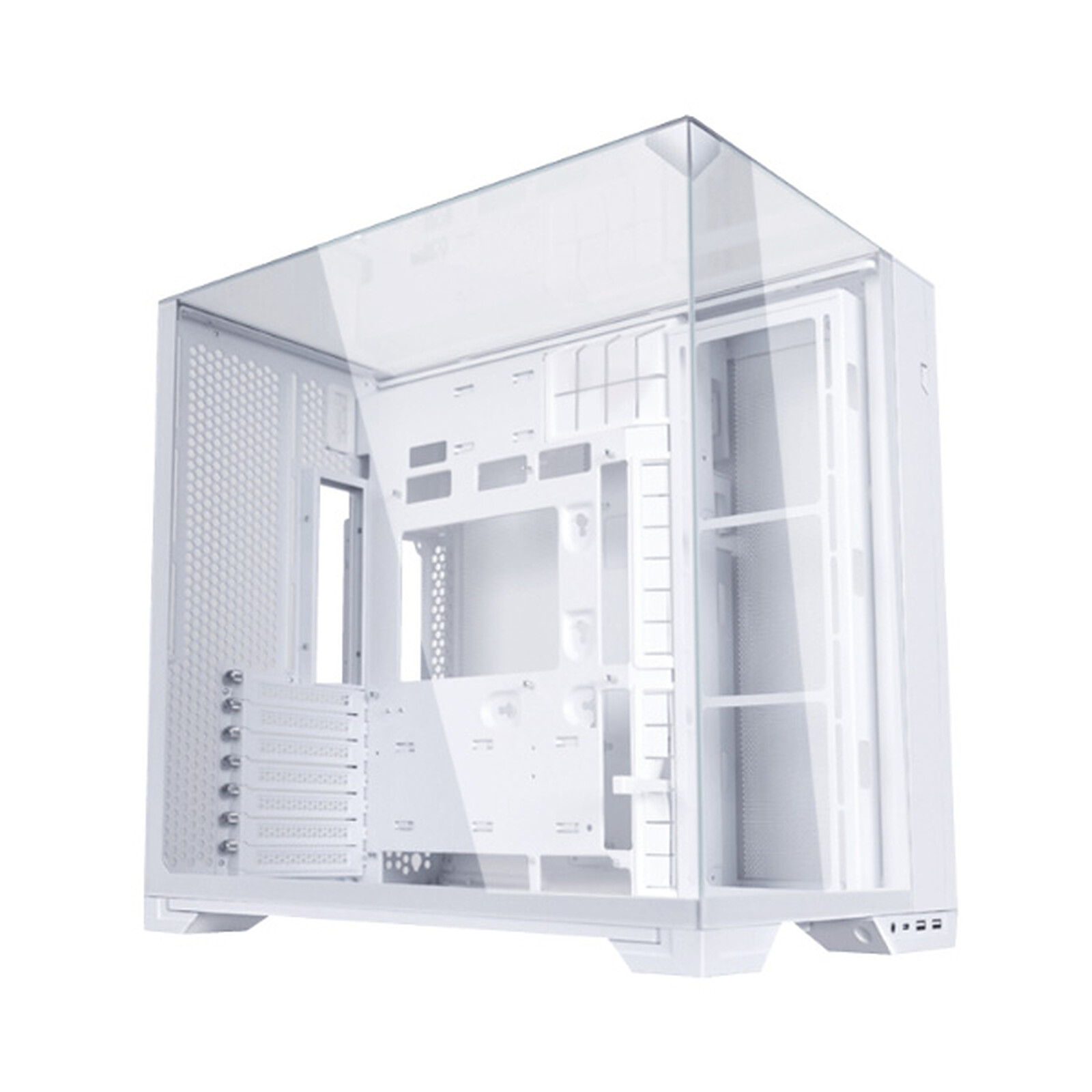 Kasë PC Lian Li O11 Vision Compact / Midi Tower / E-ATX + ATX / 11x 120mm Fan Support / Tempered Glass - Bardhë - 1