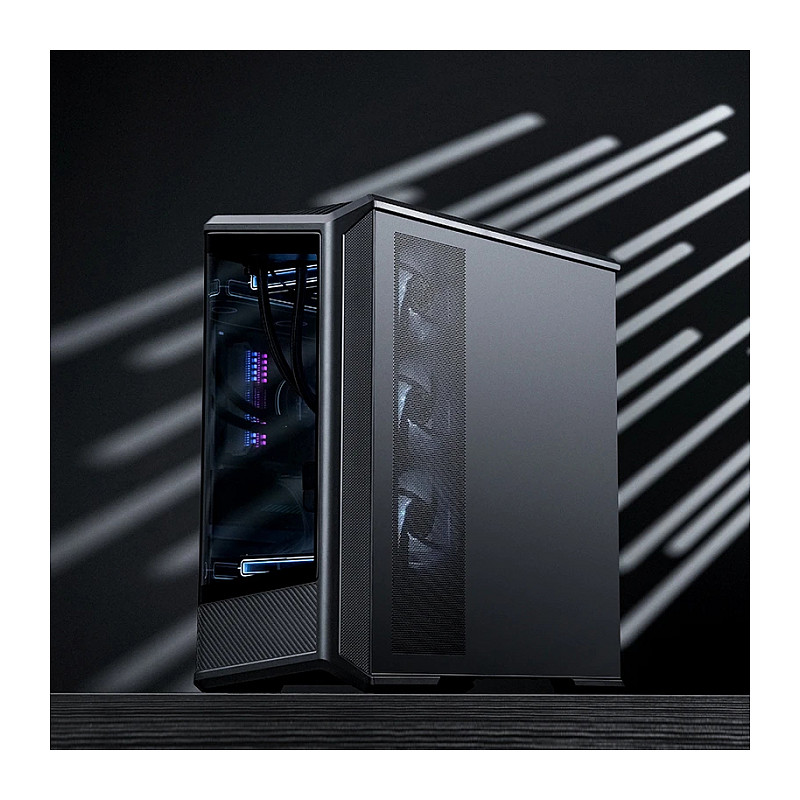 Kasë PC Jonsbo D400 / Midi Tower / ATX / Tempered Glass - Zezë - 25