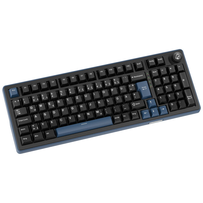 Tastierë Gaming Ducky OK-M 98 / 98% / Mekanike / KTT Tactile / Hot-Swap / Wired&Wireless / RGB / USB-C / Bluetooth + 2.4 GHz - Zezë - 2