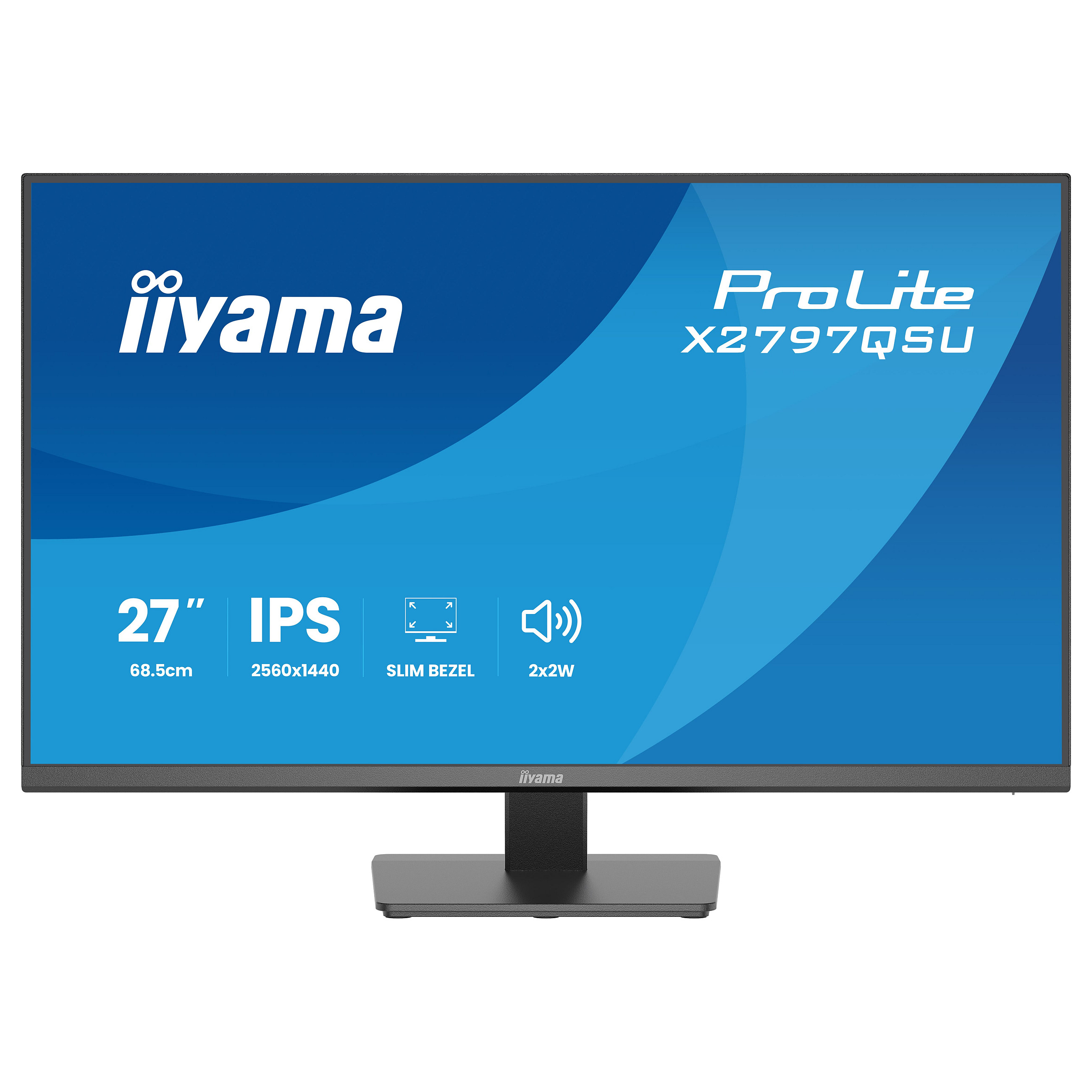 Monitor iiyama ProLite X2797QSU-B1 / 27' / Quad HD IPS LED / 75Hz / 1ms / HDMI+DP - Zezë - 3