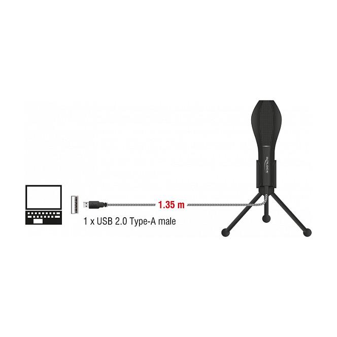 Mikrofon për Konferenca DeLOCK 65939, USB, 50–16.000 Hz – Zezë - 4