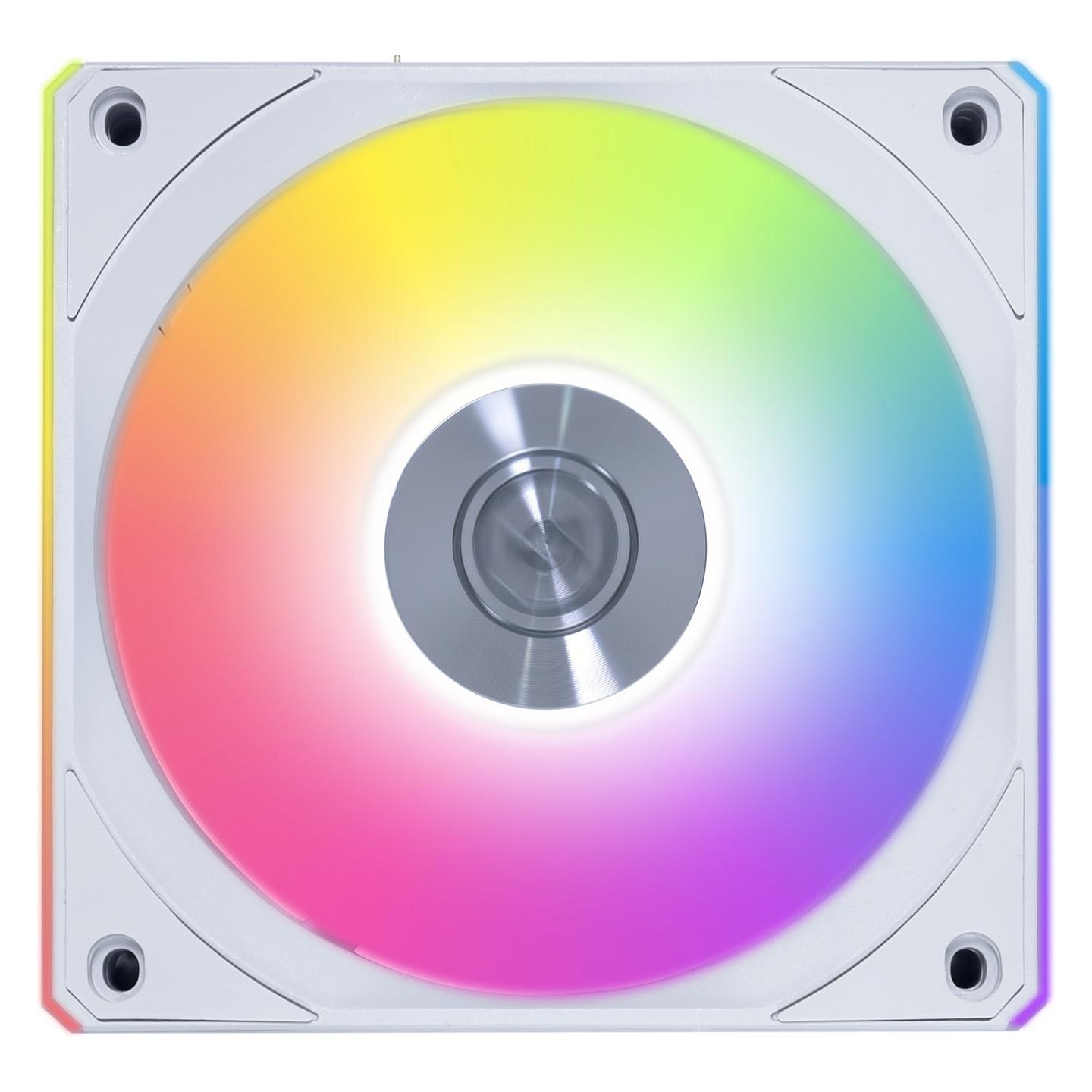 Ftohës për Kasë Lian Li UNI FAN CL120 Wireless Reverse Blade, 120mm, PWM, 2100 RPM, 72.73 CFM, ARGB - Bardhë - 1