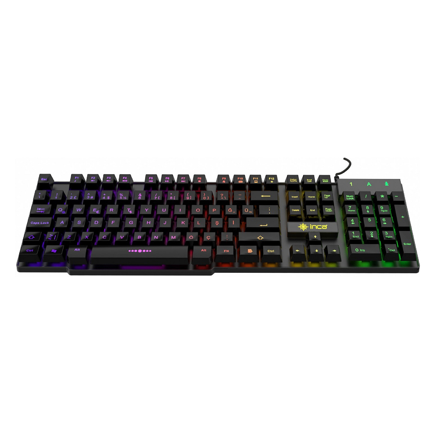 Tastierë Gaming Incase IKG-446 RGB Wired / QWERTZ - Zezë - 2