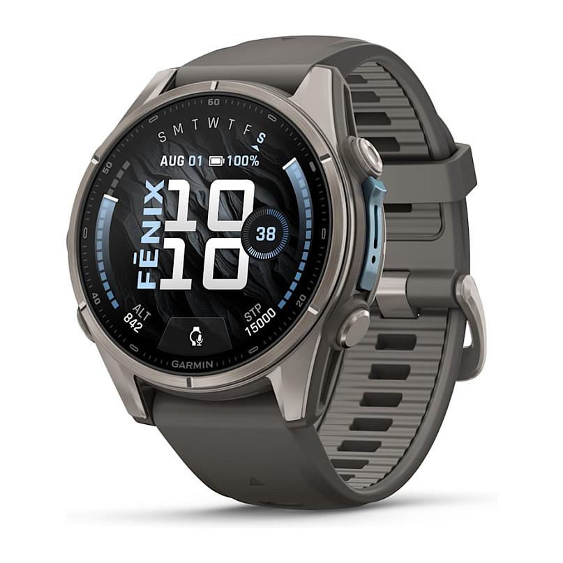 Orë e Mençur Garmin fēnix 9 / 43 mm / AMOLED / GPS / Titanium / Silikon - Gri
