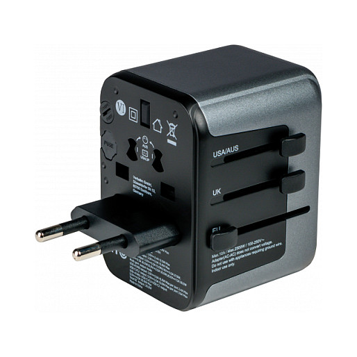 Adapter Verbatim Universal Travel Adapter UTA‑03 / USB‑A / USB‑C - 4