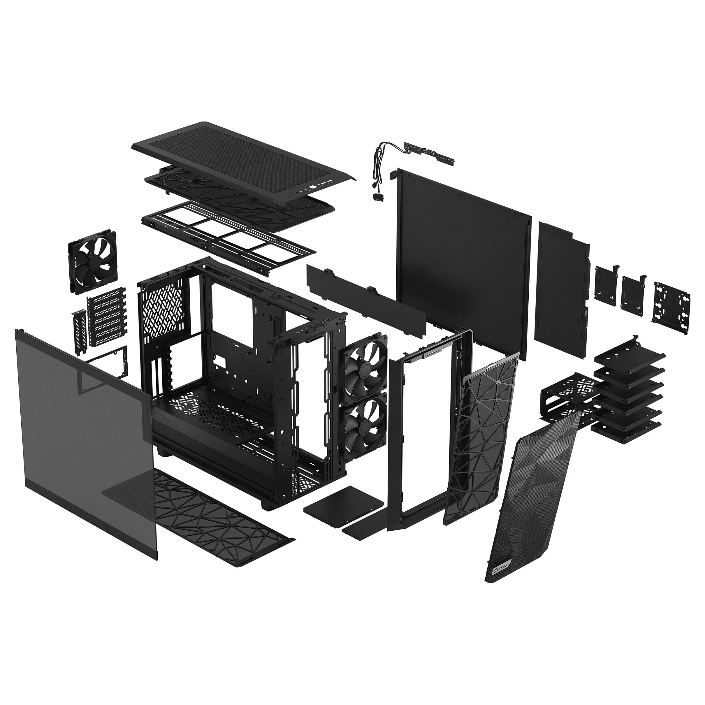 Kasë Fractal Design Meshify 2 Window Midi Tower - Zezë - 23