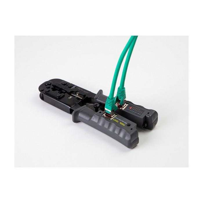 Pincë për Montimin e Konektorëve DeLOCK 90510, RJ-45, RJ-12, RJ-11, RJ-10, me Testues Rrjeti - Gri, Zezë - 7