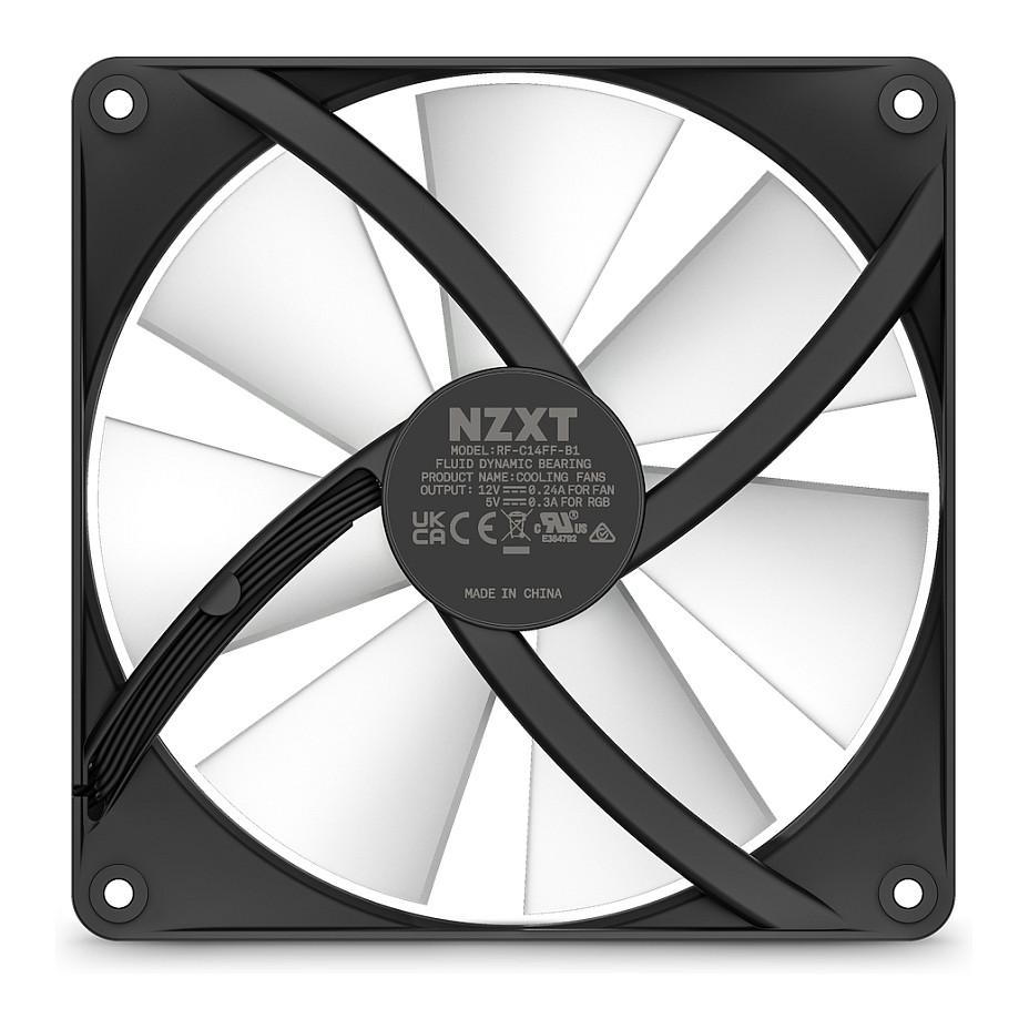Ftohës për Kasë NZXT F140 RGB Core, 140mm, PWM, 1500 RPM, 90.79 CFM, RGB - Zezë - 6