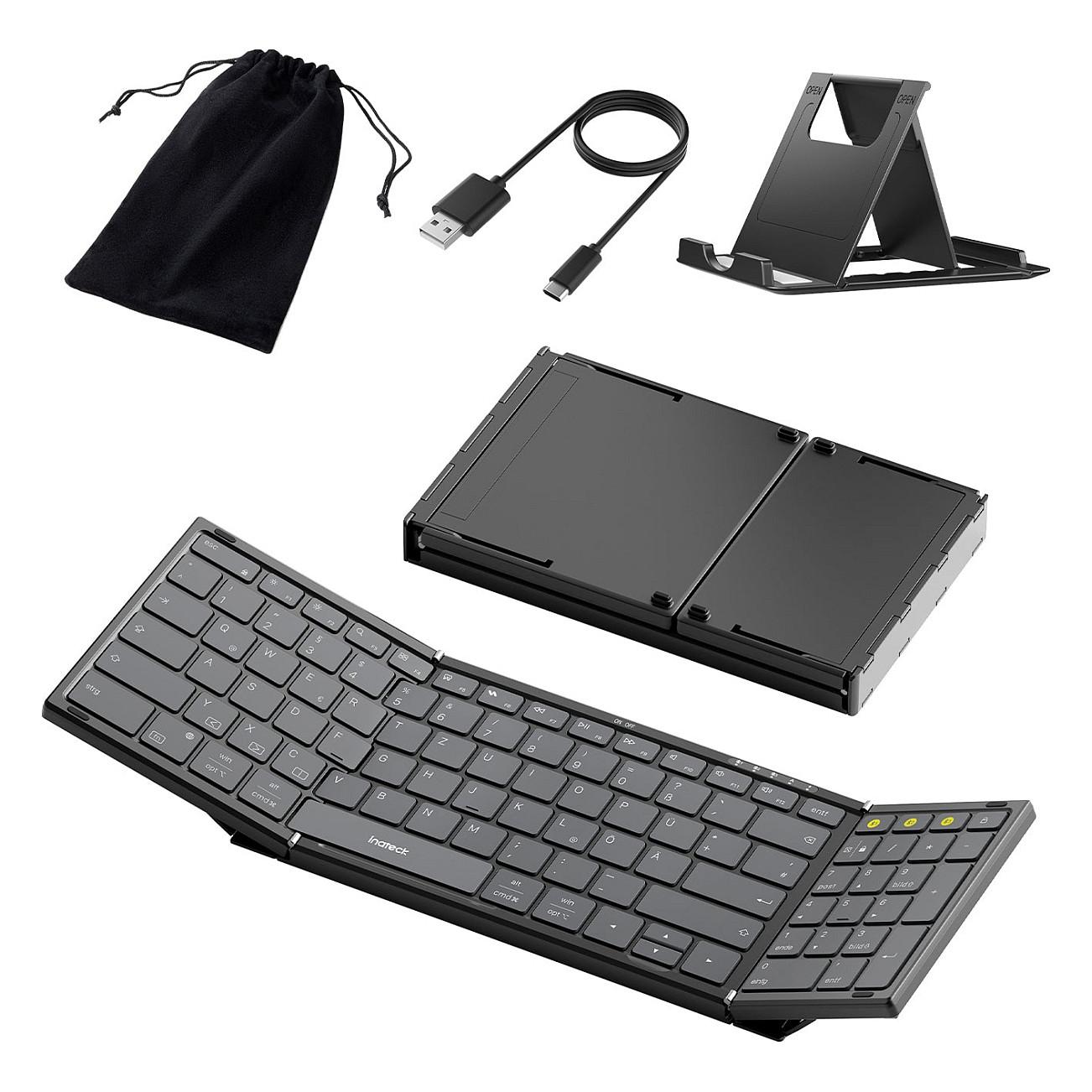 Tastierë pa Kabllo Inateck N0135, Bluetooth 5.3, QWERTZ, 99 Taste, e Palosshme, Numpad - Zezë - 2