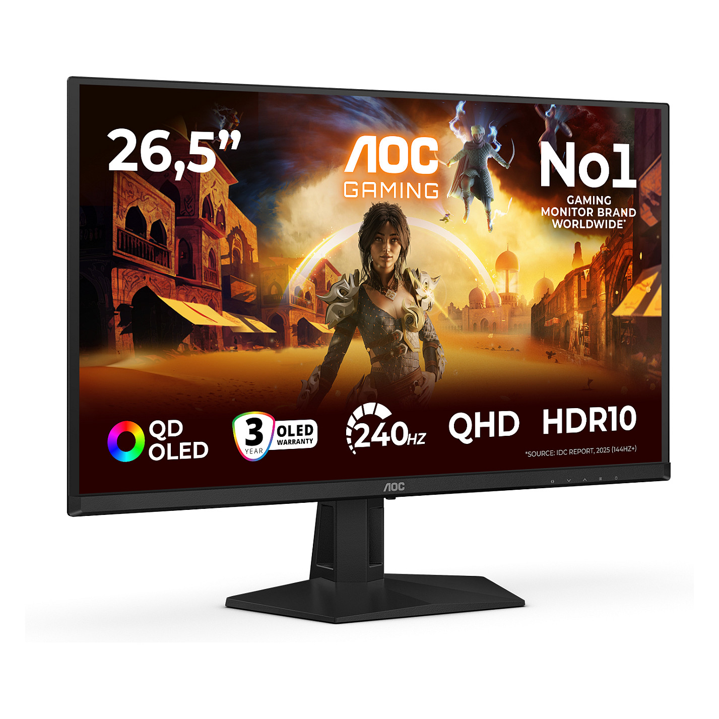 Monitor Gaming AOC Q27G41ZDF / 26.5"/ Quad HD OLED / 240Hz / 0.03ms / HDMI+DP - Zezë - 16