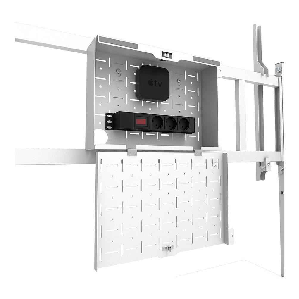 Mbajtëse për TV Neomounts FL50-575WH1 / 65–115" / deri 125kg / VESA 100x100–1100x600 / Lartësi e Rregullueshme / Me Rrota - Bardhë - 6