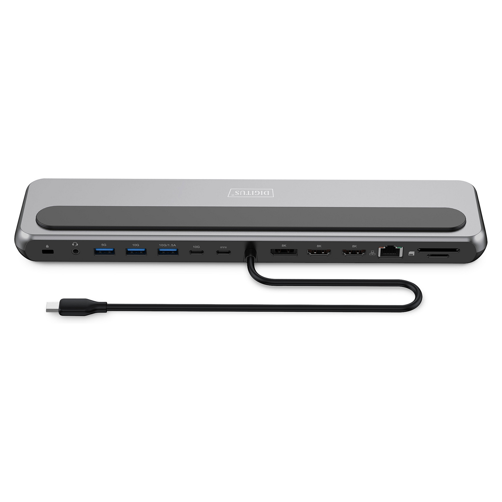 Docking USB-C->HDMI,DP,USBA,USBC,RJ45,PD silber - 4