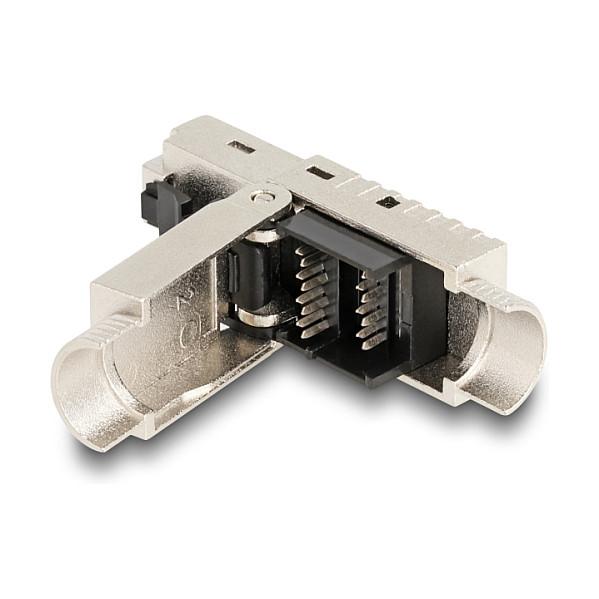 Konektor për Rrjet DeLOCK 87988 / Cat 6A / RJ-45 Mashkull → LSA / Montim pa mjete - Argjend - 2