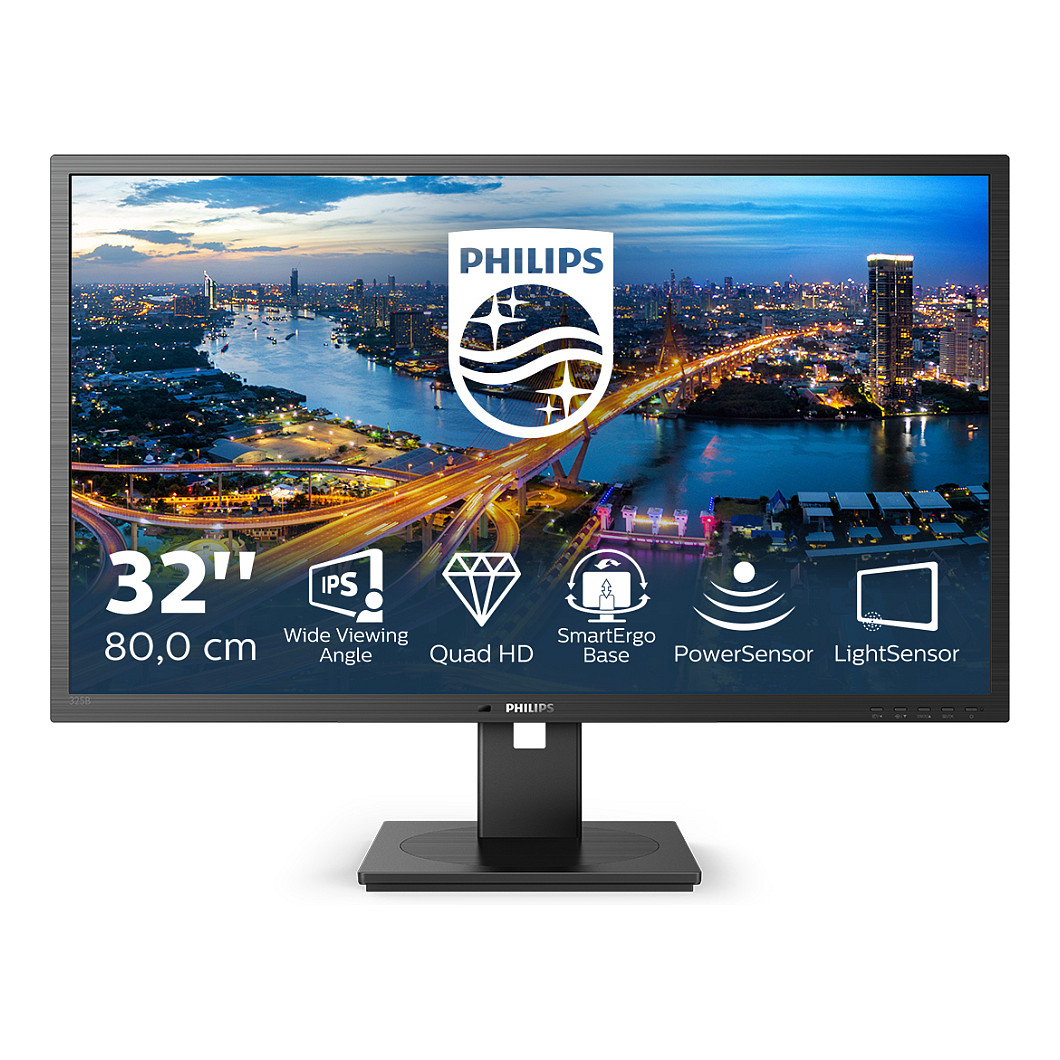 Monitor Philips 325B1L / 31.5"/ 2K Ultra HD IPS / LCD / 75Hz / 4ms / HDMI+USB+DP - Zezë - 1
