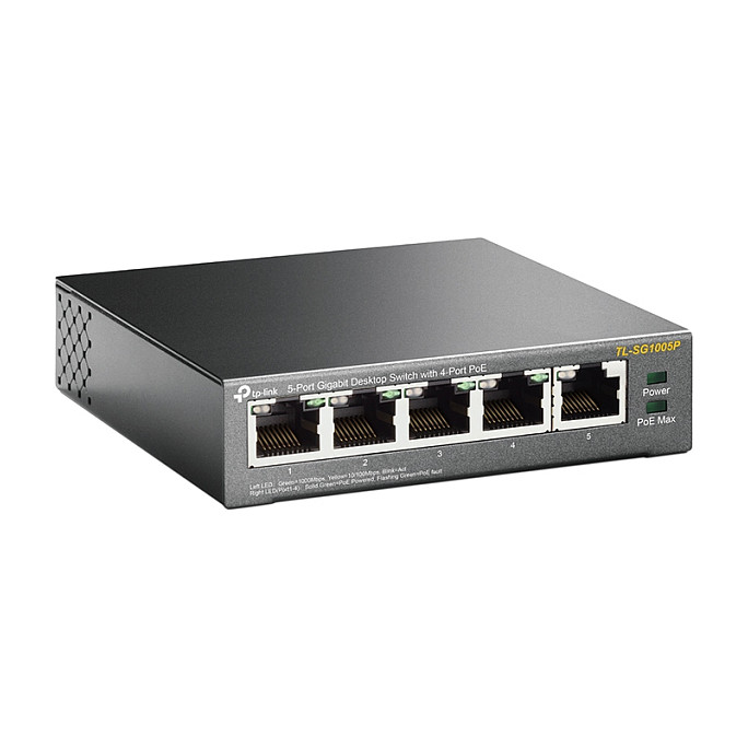 Switch 5P TP-Link SG1005P metal me 4 PoE-Ports - 2