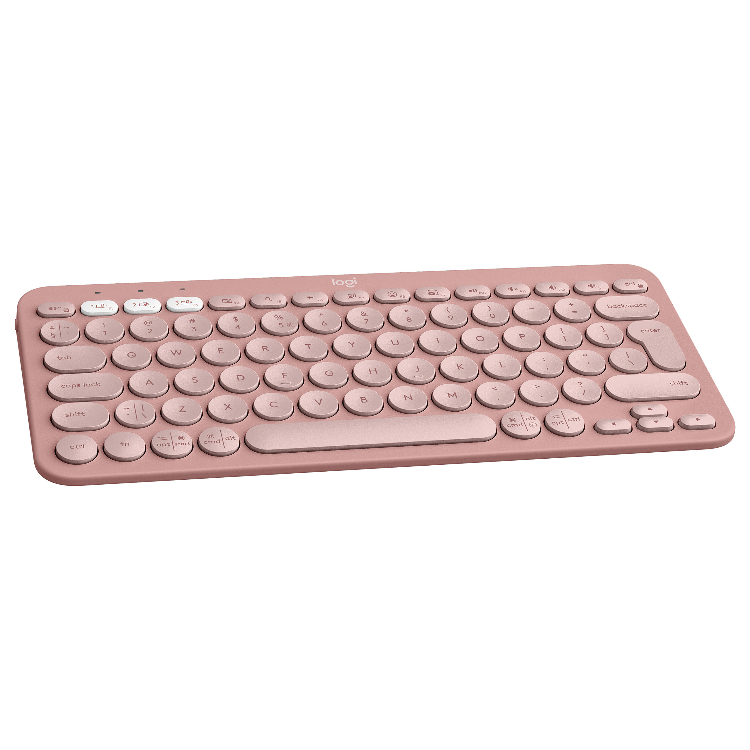 Tastierë Pa kabllo Logitech Pebble Keys 2 K380s / Mini / Scissor Switch / Bluetooth / QWERTY US / Easy-Switch / 3 Pajisje - Rozë - 4