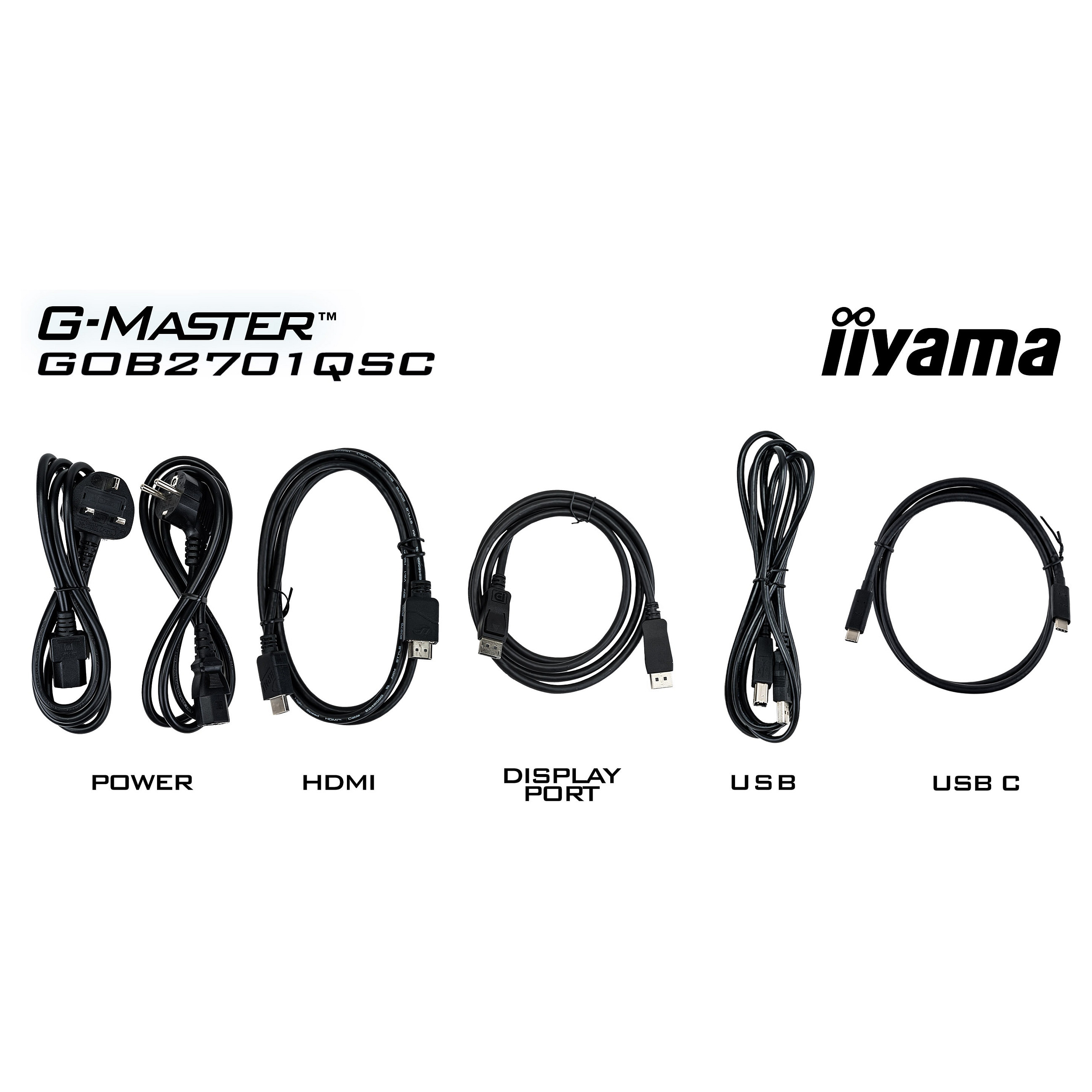 Monitor Gaming iiyama G-MASTER GOB2701QSC-B1 / 27" / QHD OLED / 280Hz / 0.03ms / HDMI+DisplayPort+USB-C - Zezë - 25