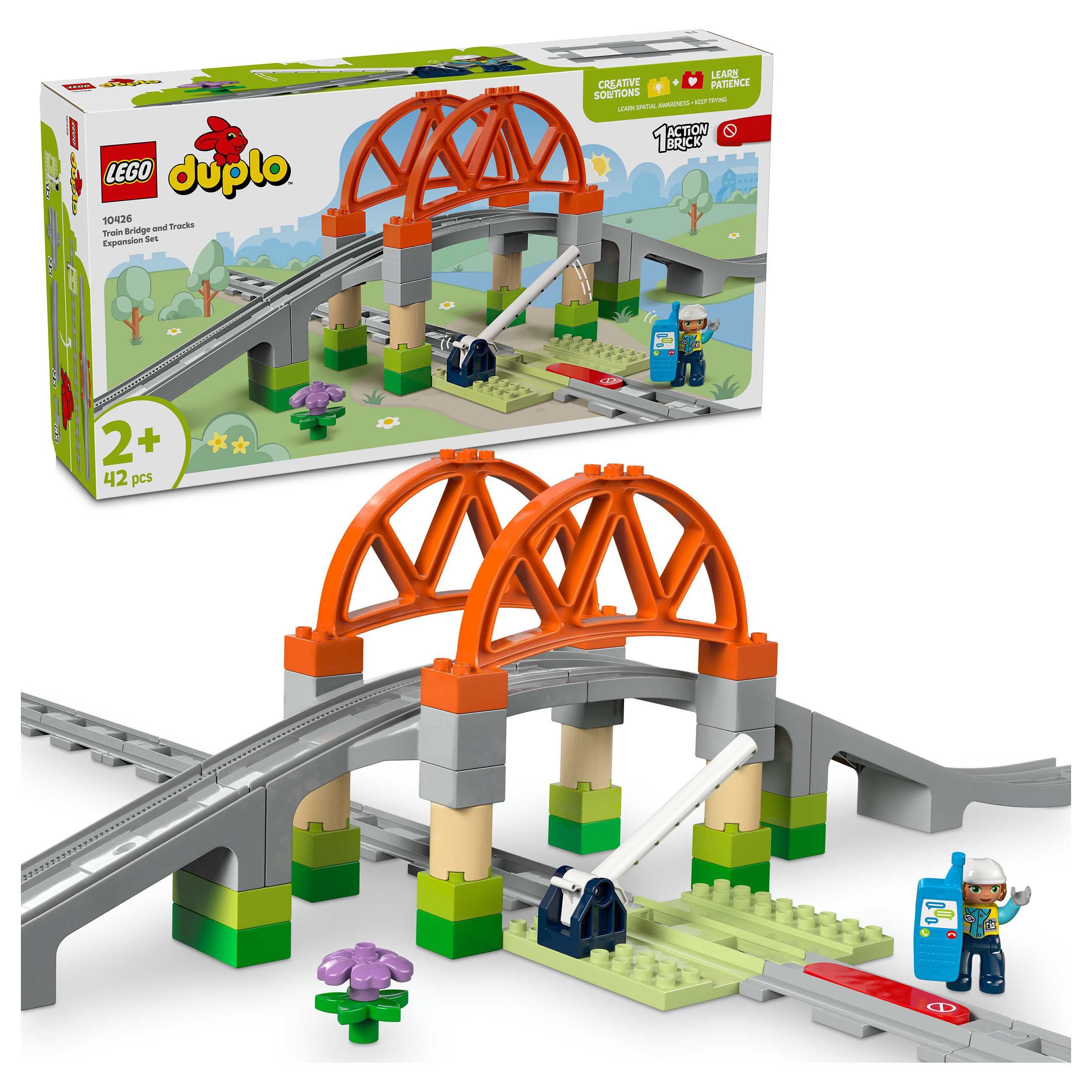 LEGO DUPLO Town – Train Bridge & Tracks Expansion Set 10426 - 3