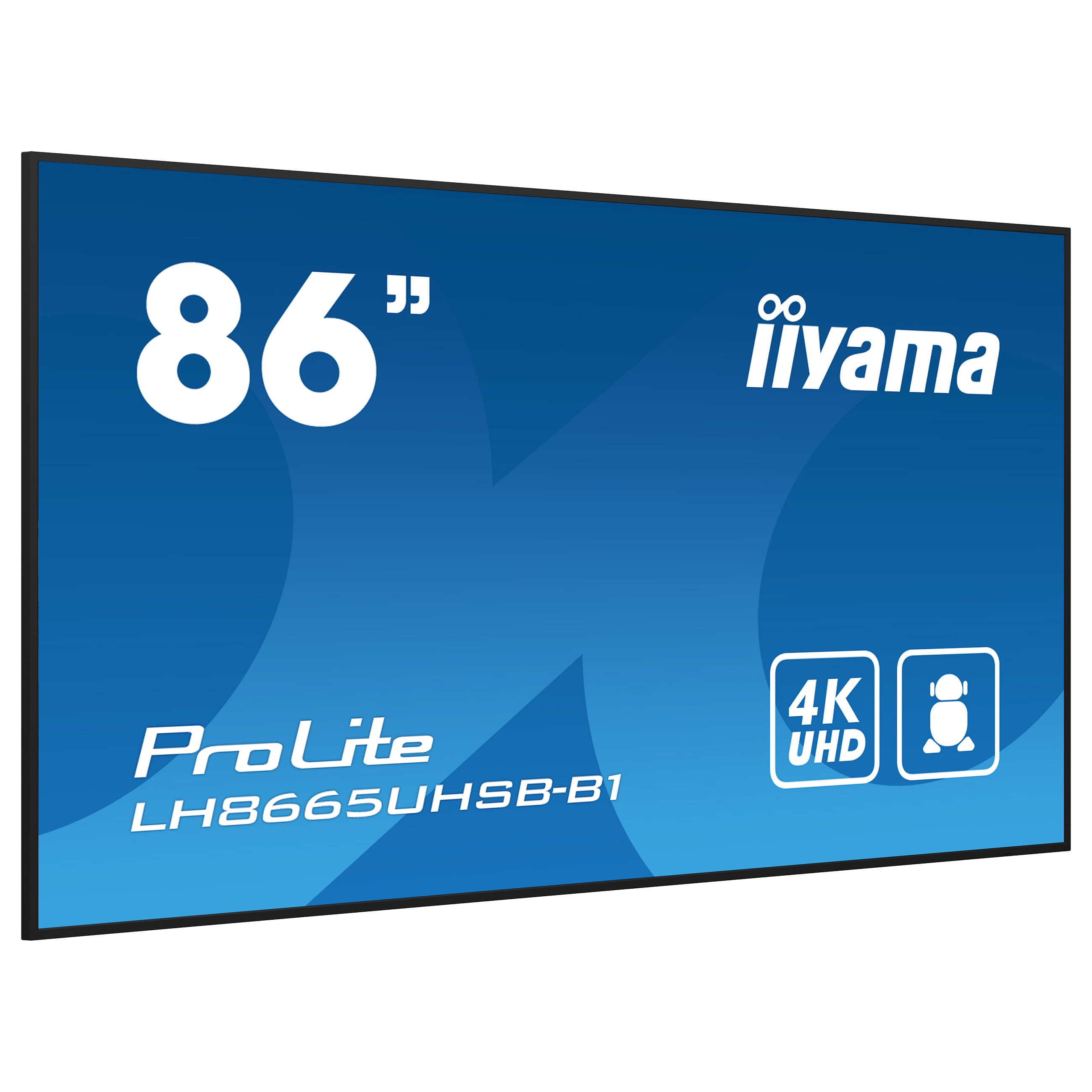Ekran Prezantues IIYAMA ProLite LH8665UHSB-B1 / 86″ / 4K UHD IPS LED / 60 Hz / 8ms / HDMI + DP + USB - Zezë - 4