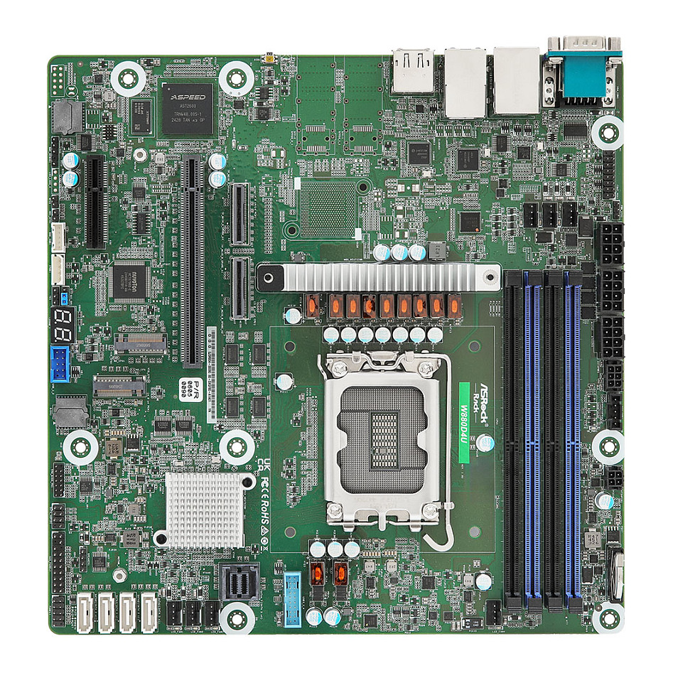 Pllakë Amë ASRock W880D4U / Intel LGA1851 / W880 / DDR5 / Micro-ATX / 1GbE LAN