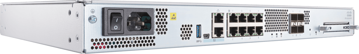 Pajisje për Rrjet Cisco Firepower 1120 NGFW Appliance / 1U / 8×RJ45 + 4×SFP - Argjend - 3
