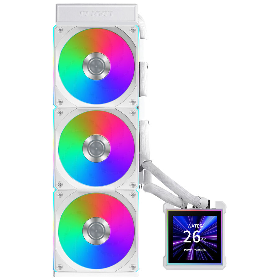 Ftohës për Procesor Lian Li HydroShift II LCD-S 360CL / AIO / 360mm / 3x120mm / 200-2100RPM / 72.7CFM / LCD - Bardhë
