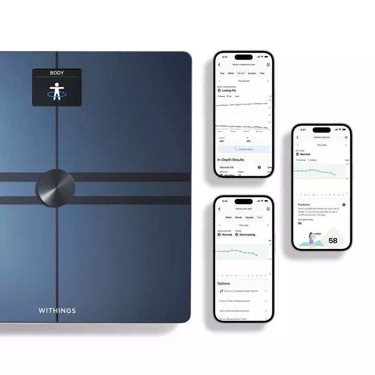 Peshore Smart Withings Body Comp / Body Composition / BMI / Body Fat / Muscle Mass / Visceral Fat / BMR / Wi-Fi / Bluetooth / 200kg – Zezë - 2