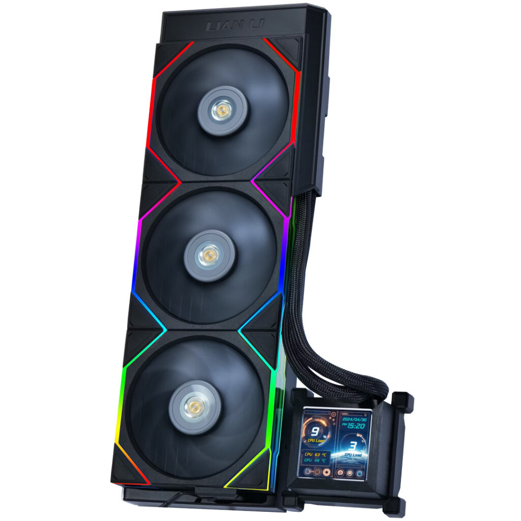 Ftohës për Procesor Lian Li HydroShift II LCD-C 360TL Flex RGB / AIO / 360mm / 3×120mm Wireless Fan / 2.1" IPS LCD / RGB – Zezë