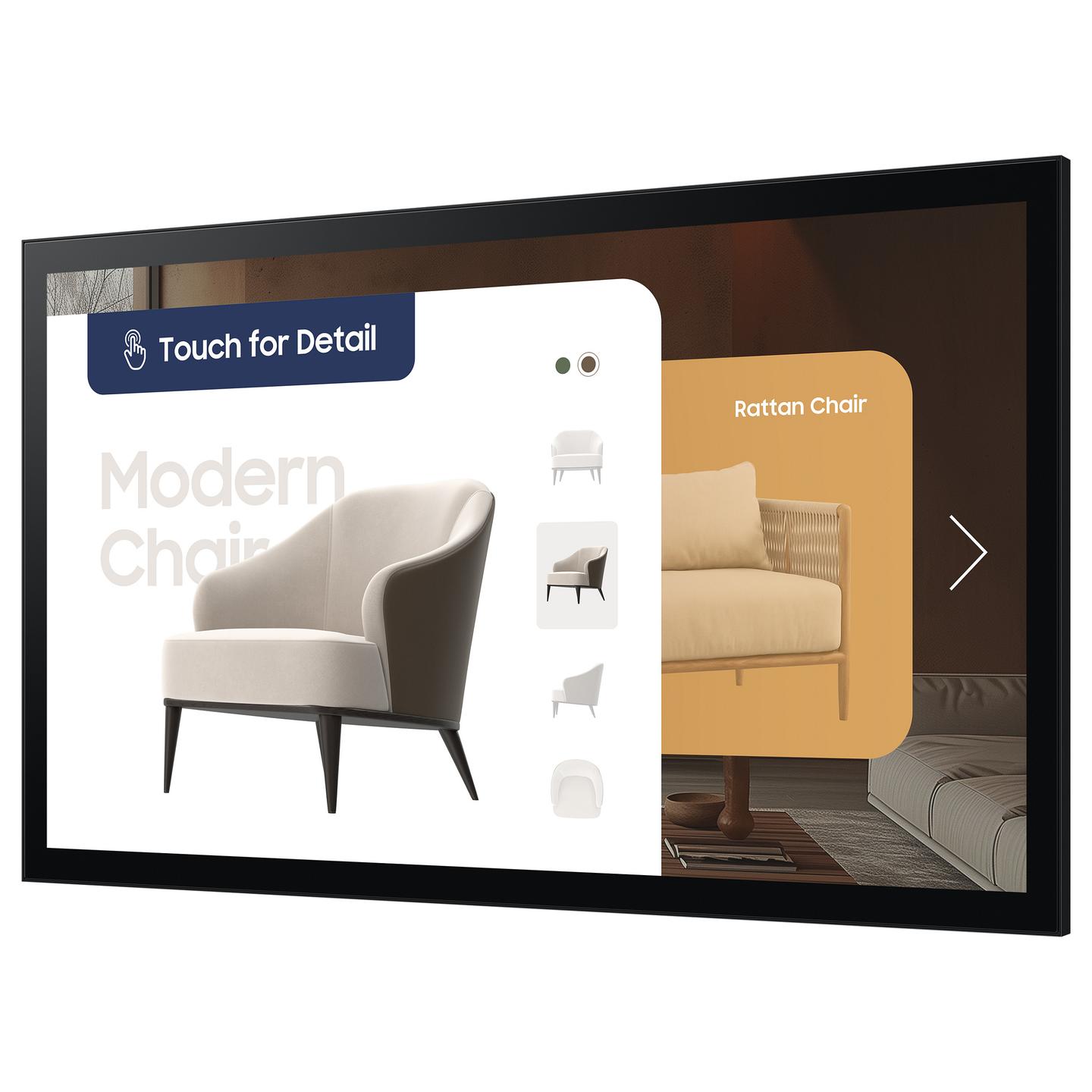 Digital Signage Samsung QM32C-T, 32", Full HD, VA, Touch, 300 nits, 3× HDMI, 2× USB - Zezë - 2