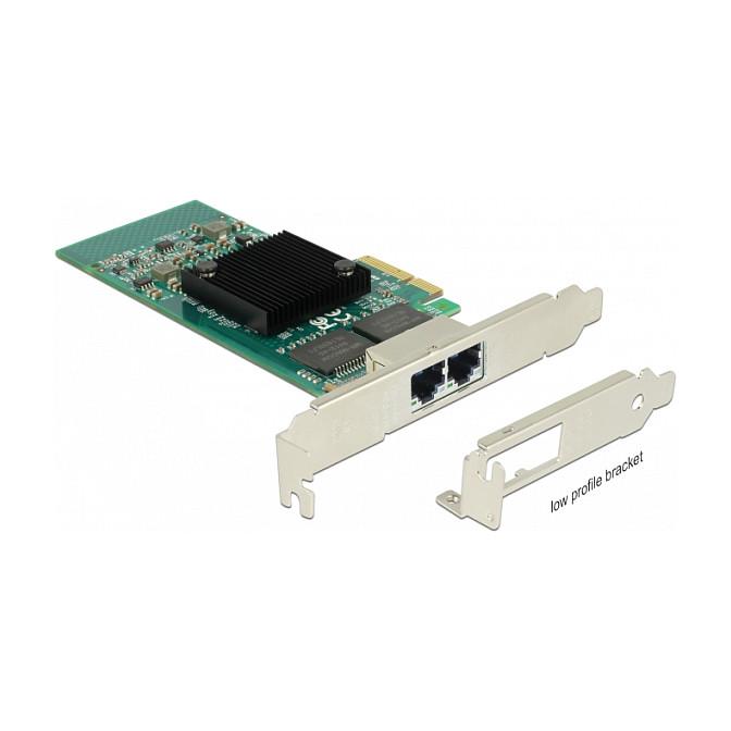 Karta të Rrjetit Delock 89945 / PCIe x4 / 2x Gigabit LAN RJ45 / 1000Mbps / Intel i350 / Low Profile - 2
