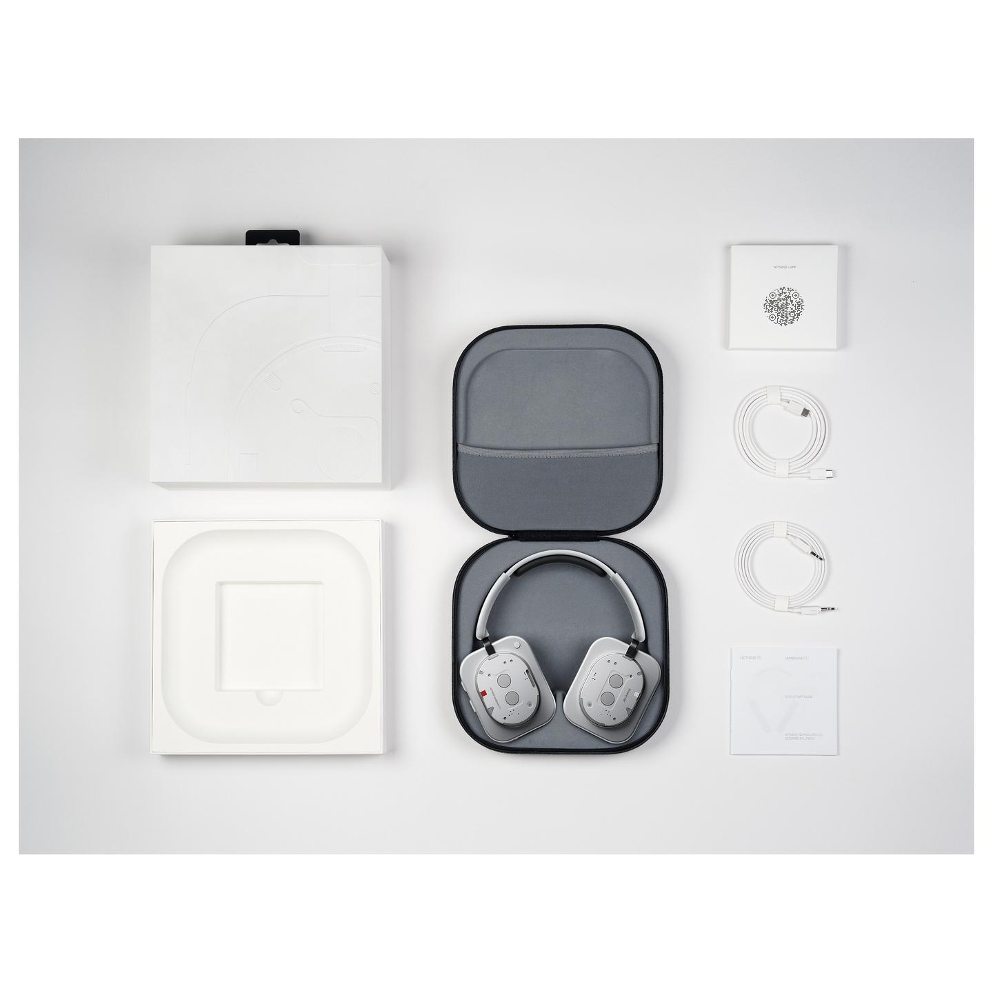Kufje pa kabllo Nothing Headphone (1) / Over-Ear / Bluetooth 5.3 / 40mm / 20-40000Hz / ANC / LDAC / 4 Mikrofona - Zezë - 11