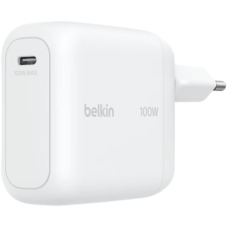 Adapter Belkin BOOSTCHARGE / USB-C / Power Delivery / 100W / GaN / Prizë e Palosshme - Bardhë